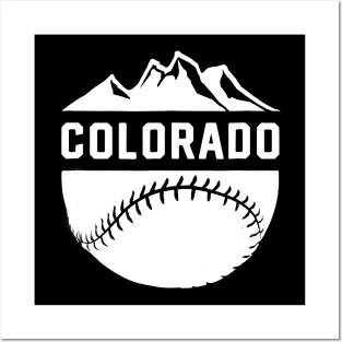 Denver Colorado Wilderness Skyline Baseball Posters and Art